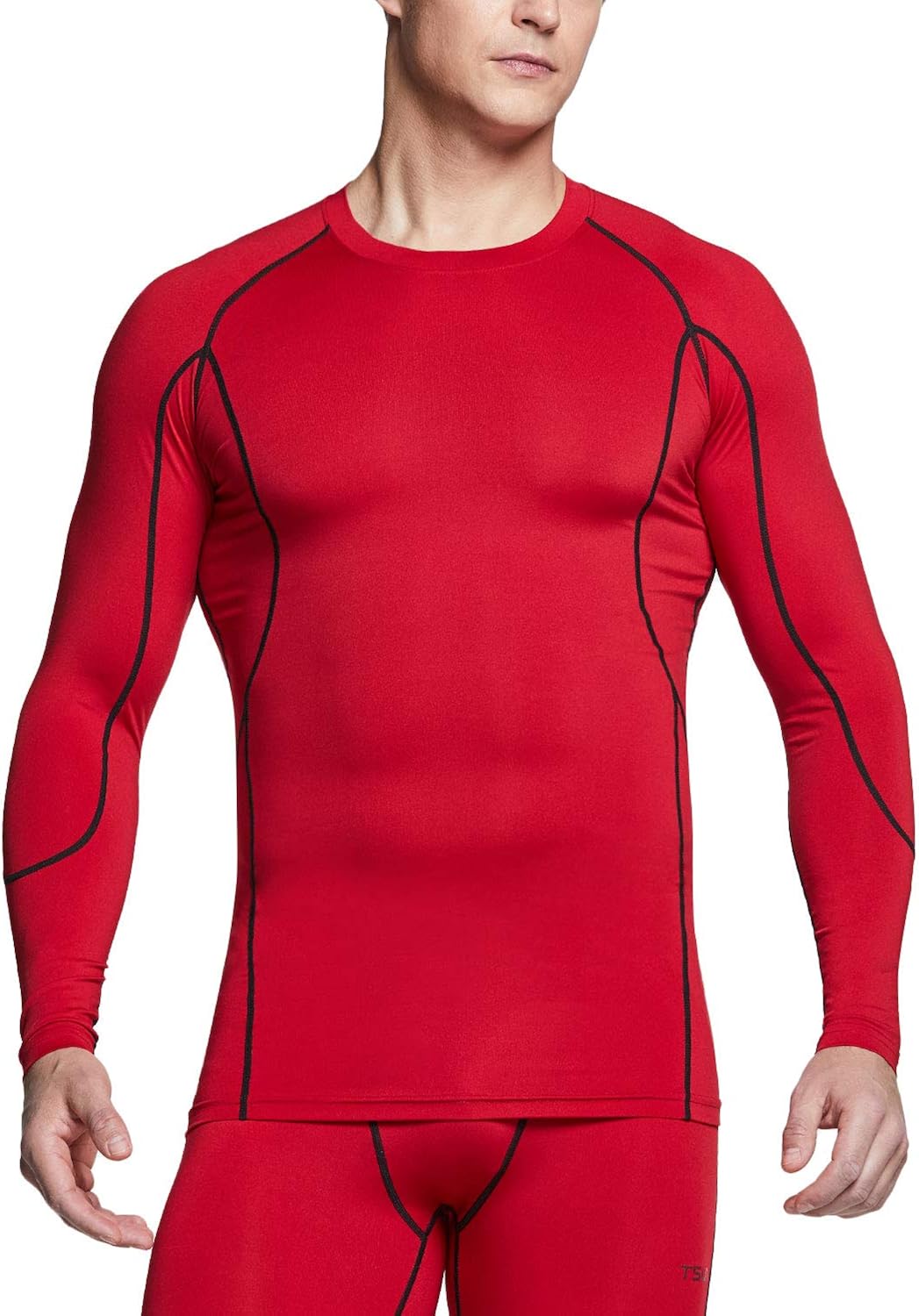 TSLA Men's Cool Dry Fit Long Sleeve Compression Shirts, Athletic Workout Shirt, Sports Base Layer T-Shirt: Clothing