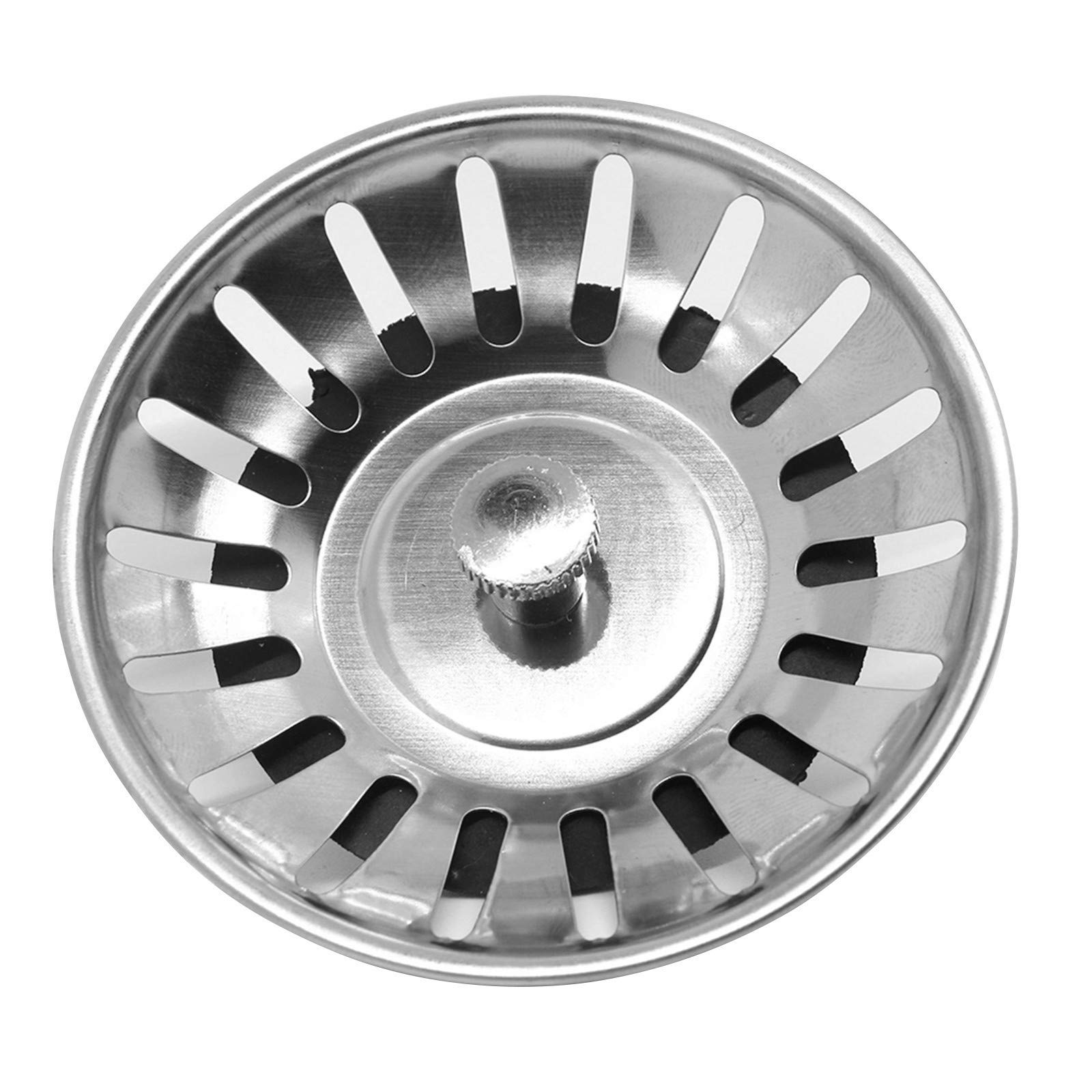Sink Strainer, Kitchen Sink Plug Stainless Steel Sink Hole Filter Prevent Clogging Hole Diameter 77mm