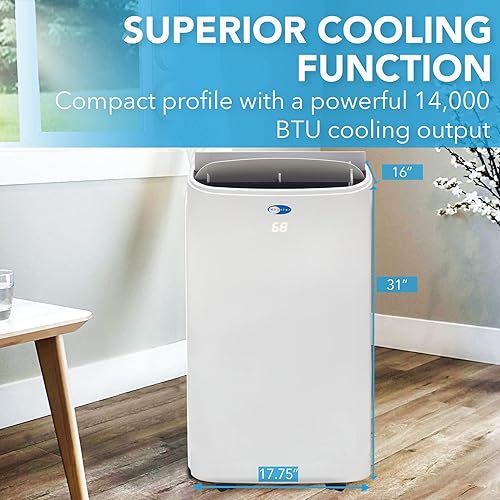 Whynter Portable Air Conditioner 14,000 BTU with Dual Hose