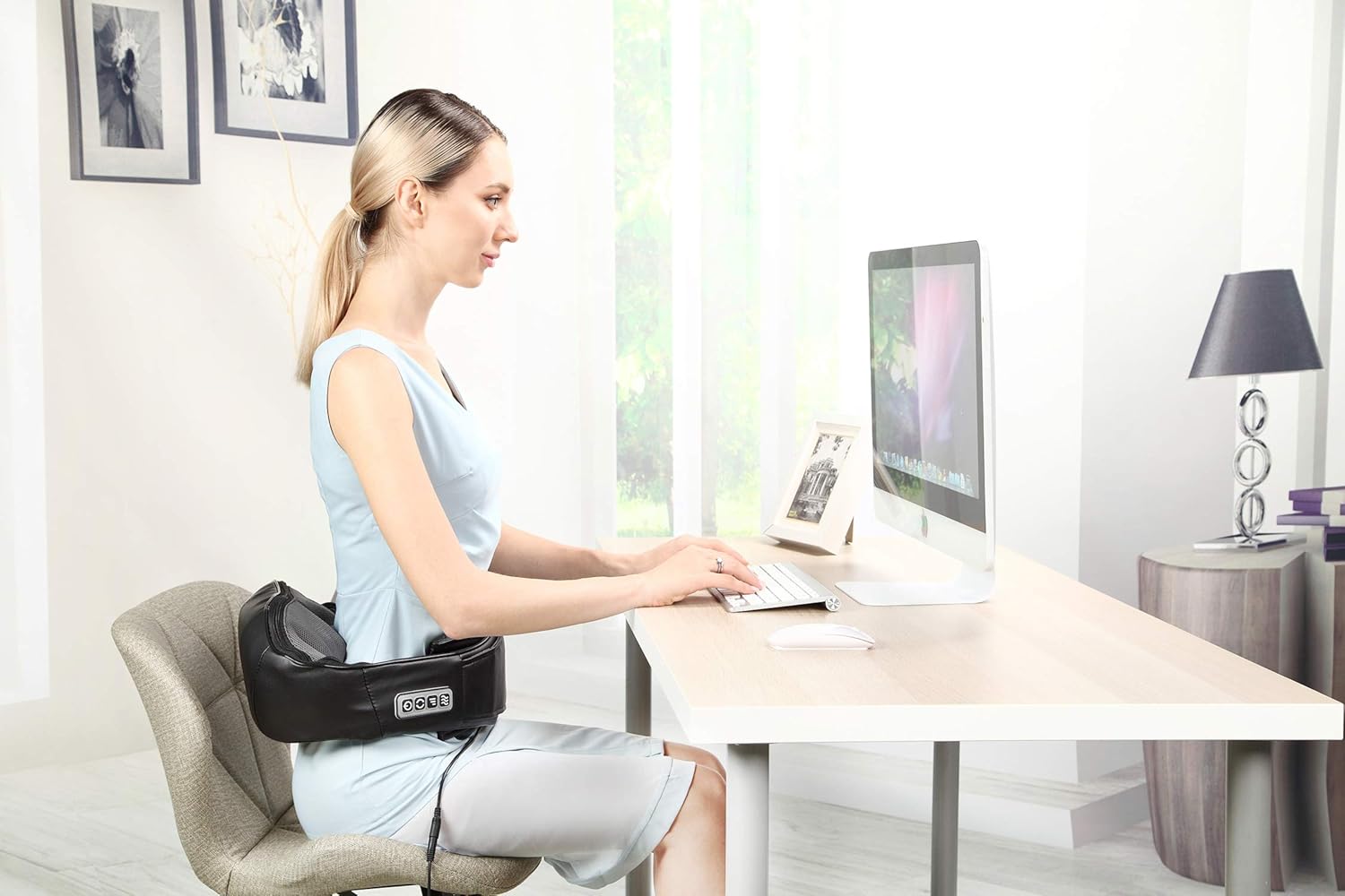 Back and Neck Massager,Neck Shoulder Massager,Electric Back Massage Deep Kneading Massage 3D Pillow for Body Massage, for Home, Office: Health & Personal Care