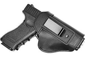 Gun Holster for Glock 19/26/43x, Sig P365, Taurus G3C - Adjustable IWB Concealed Carry Leather Holster for Men & Women, Right