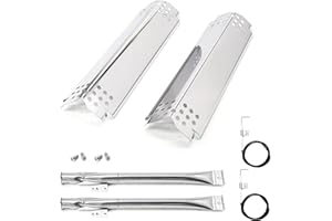 Hipoilk Grill Replacement Parts for Nexgrill 2 Burner 720-0864M, 720-0864, 720-0864R, Grill Burner Tubes, Heat Plates, Igniters for Nexgrill