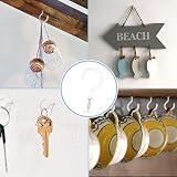 KINGLAKE 12 Pcs 2 Inch White Cup Hooks PVC Coated Screw In Kitchen Wall Wood view 7