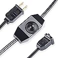 Leymays Lamp Dimmer Switch Extension Cord Plug in Dimmer - Rotary Control for 150 Watt Dimmable Lights - Christmas Village Houses Lights Cord Salt Light - 6 ft Cord