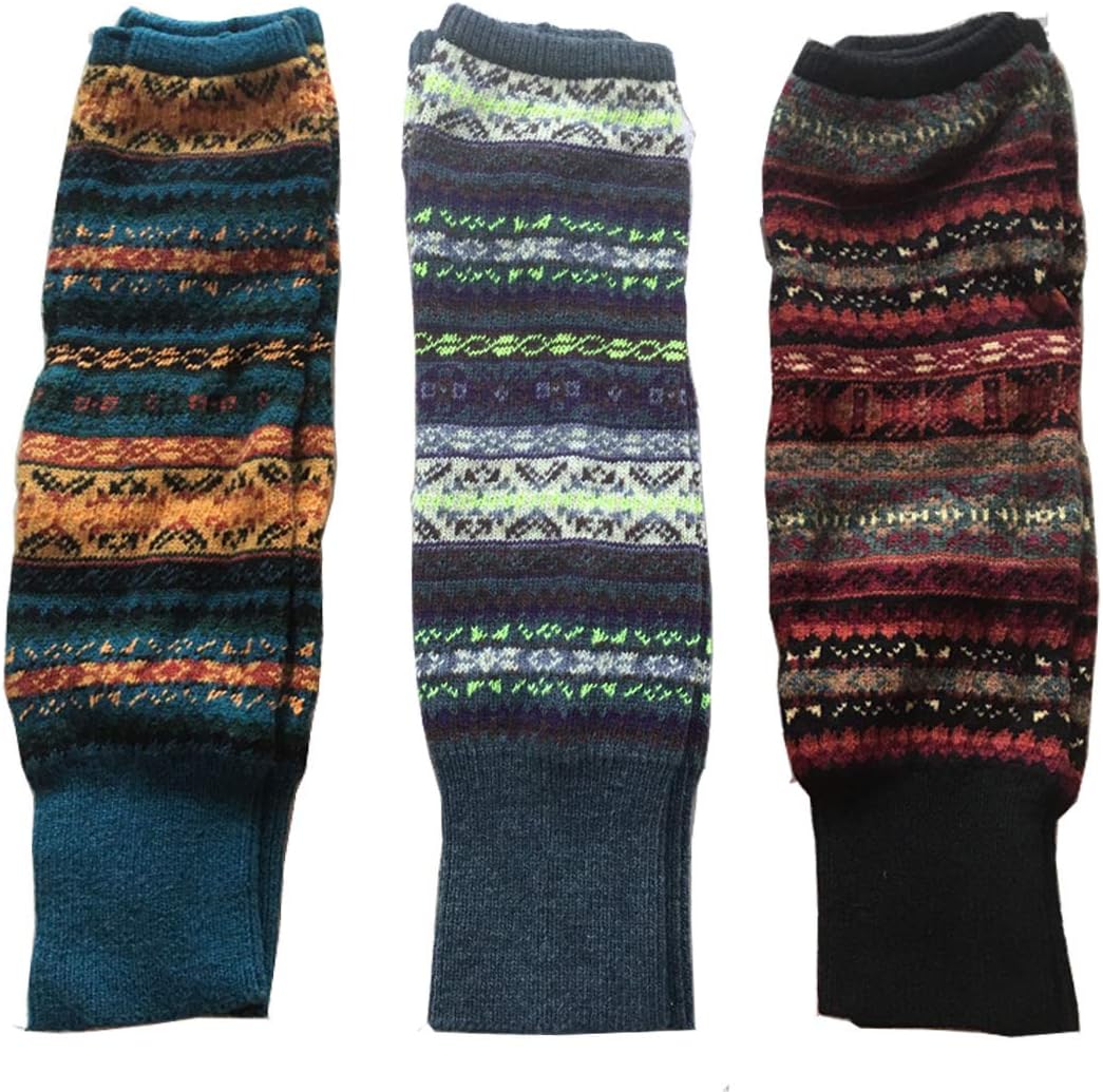 Lucky staryuan Women Set of 3 Wool Knit Leg Warmer Boot Warmer