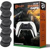 10 Pcs Joystick Replacement Grip Caps for PS4 PS5 Controller - Same Pattern Like Original - Non-Slip Thumbstick Thumb Stick Accessories Parts for Dualshock 4, Dual Sense, Dualsense Edge