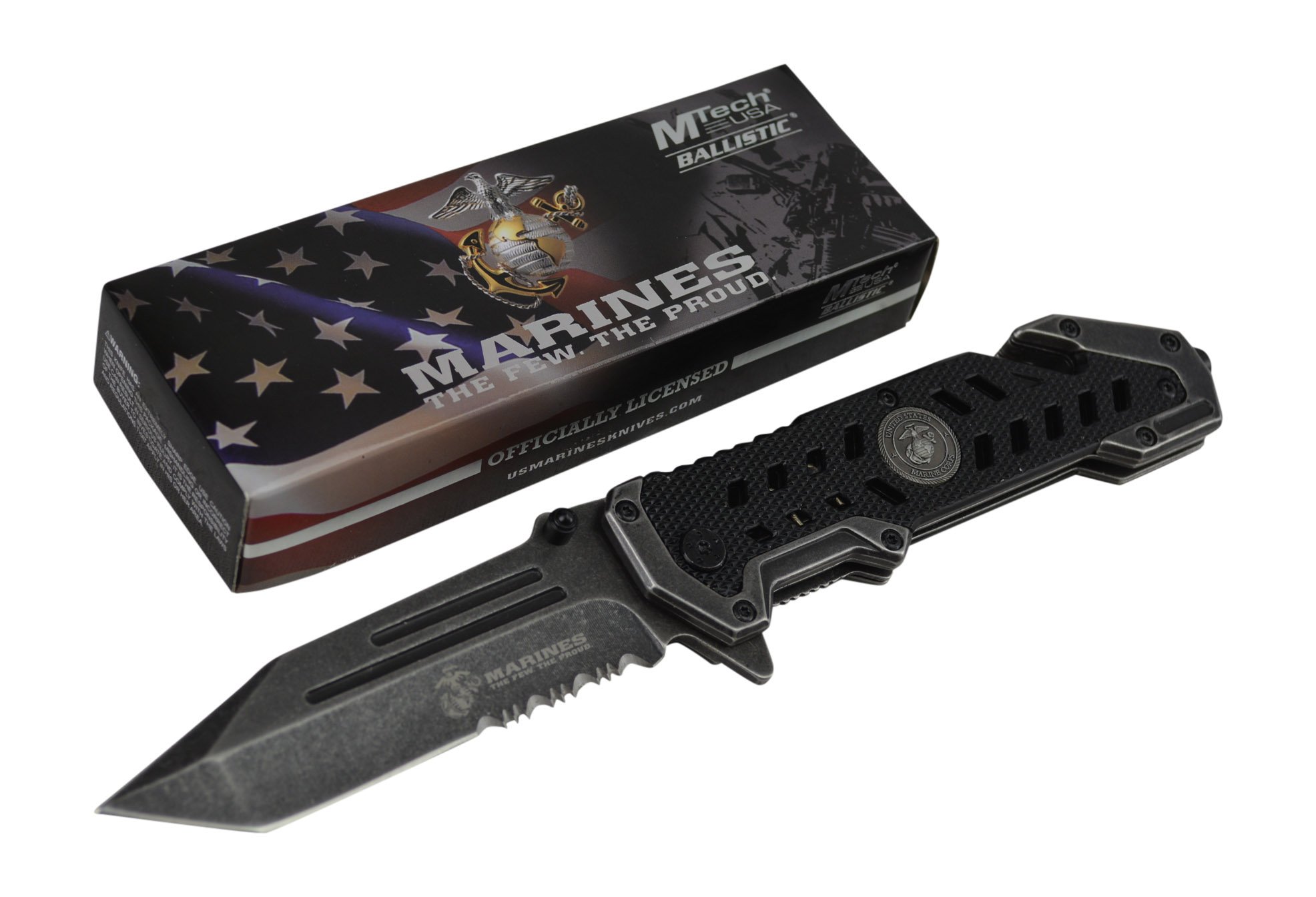 USMC Marine Tactical Folding Pocket Knife G10 Handle Sharp Tanto Blade
