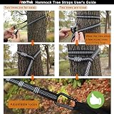 AnorTrek Camping Hammock 210T Parachute Nylon 500 lb Capacity with Straps view 3