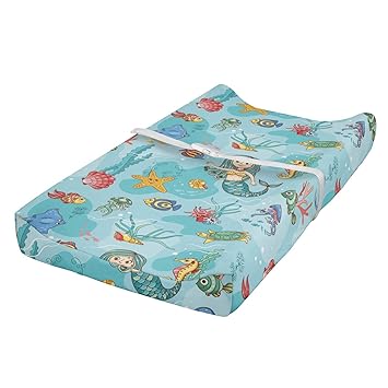 teal changing pad cover