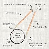 KnitPro Basix Beech Fixed Circular Needles 16in 6.00mm view 3