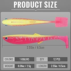 TRUSCEND Hand Made Soft Fishing Lures 12PCS, Paddle