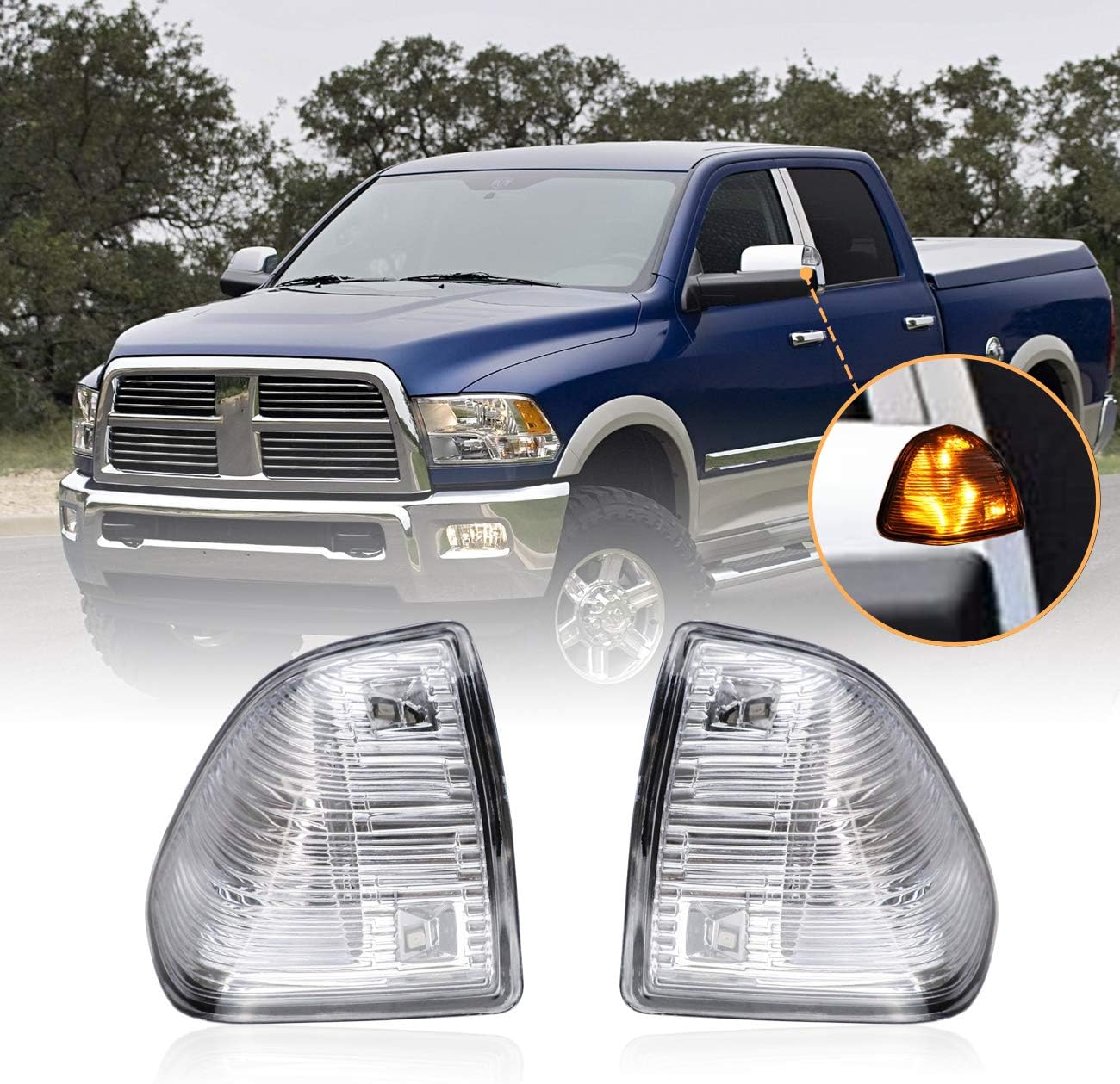 2009 Dodge Ram 1500 Driver Side Mirror Turn Signal Lens