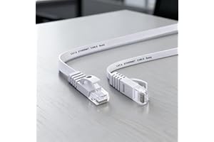 Cat 6 Ethernet Cable 3ft (at a Cat5e Price but Higher Bandwidth) Flat Internet Network Cable - Cat6 Ethernet Patch Cable Shor