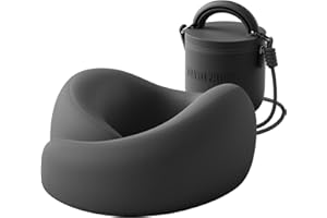 EVERY THINK Travel Pillow - Memory Foam Neck Pillow Airplane, Neck Travel Airplane Pillow for Long Flight, Portable Travel Essentials, 360º Ergonomic Support, Machine Washable (Black)