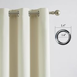 Melodieux Blackout Curtains for Bedroom Beige Room