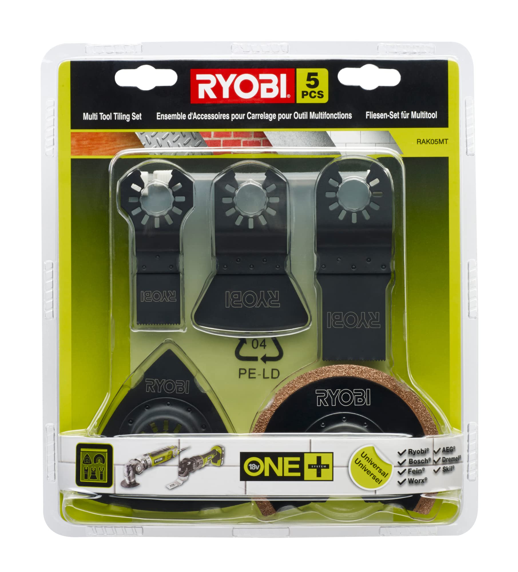 Ryobi RAK05MT Multi-Tool Tiling Accessory Set (5 Piece)