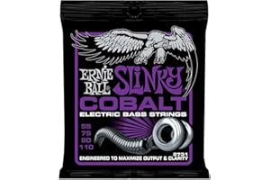 Ernie Ball Power Slinky Cobalt Bass Guitar Strings, 55-110 Gauge (P02731)