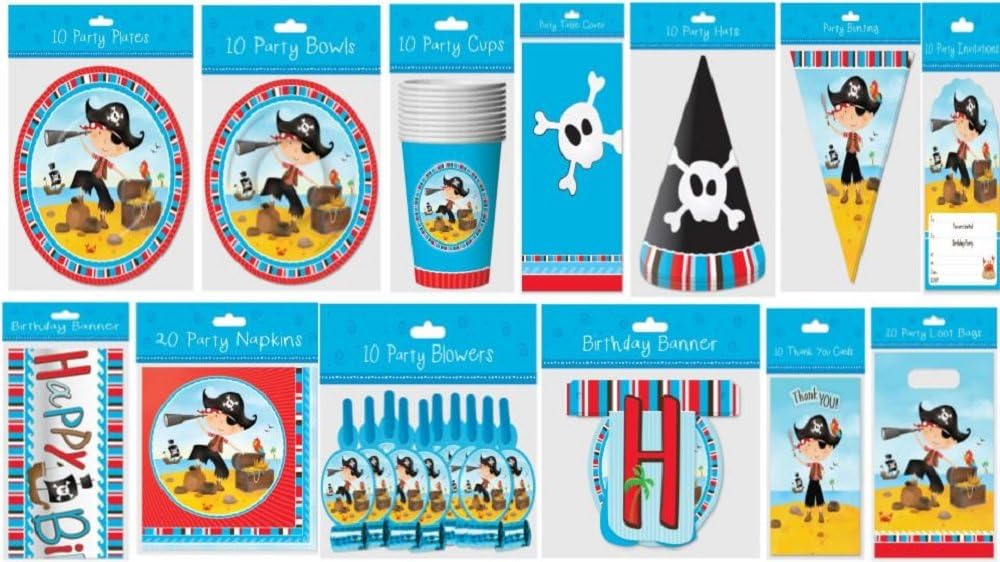 104pcs Pirate Theme Party Set