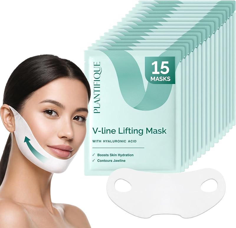 PLANTIFIQUE V-Line Face Lifting Chin Mask 15 PCS Hydrogel Jawline Shaper