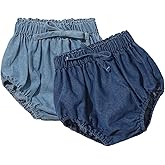 Colorful Childhood Toddler Denim Bloomers Shorts Baby Girls Boys Loose Harem Shorts 2pcs