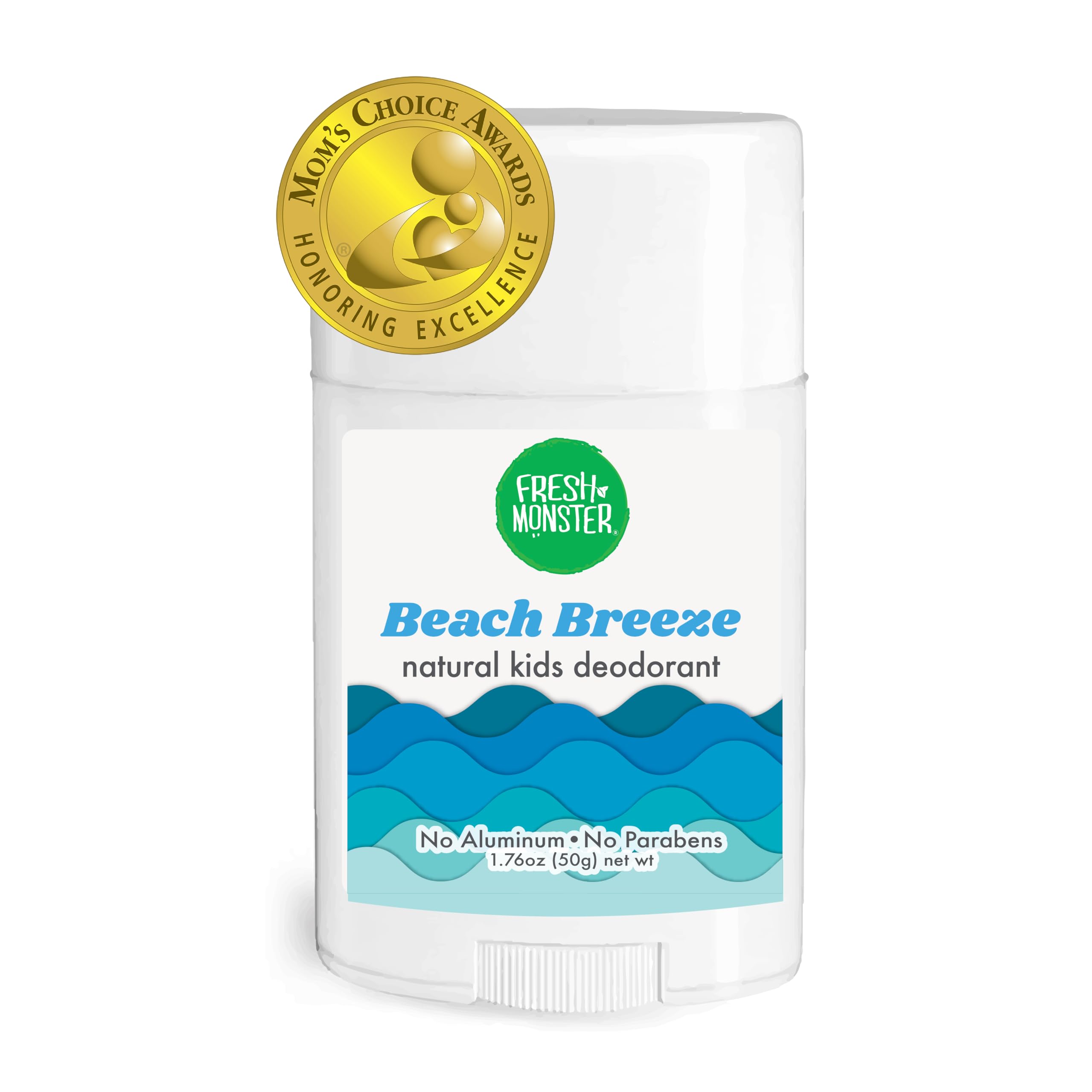 Photo 1 of Fresh Monster Natural Deodorant for Kids and Teens I Aluminum-Free, Paraben-Free and Hypoallergenic I Dermatologist Tested I 24-Hour Protection I Beach Breeze Scent I 1.76 oz I 1 Count