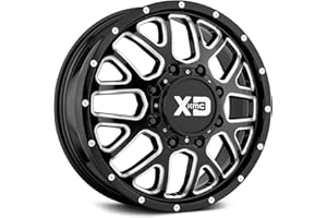 XD Series by KMC Wheels XD843 GRENADE DUALLY Black Wheel (20 x 8.25 inches /8 x 154 mm, 127 mm Offset)