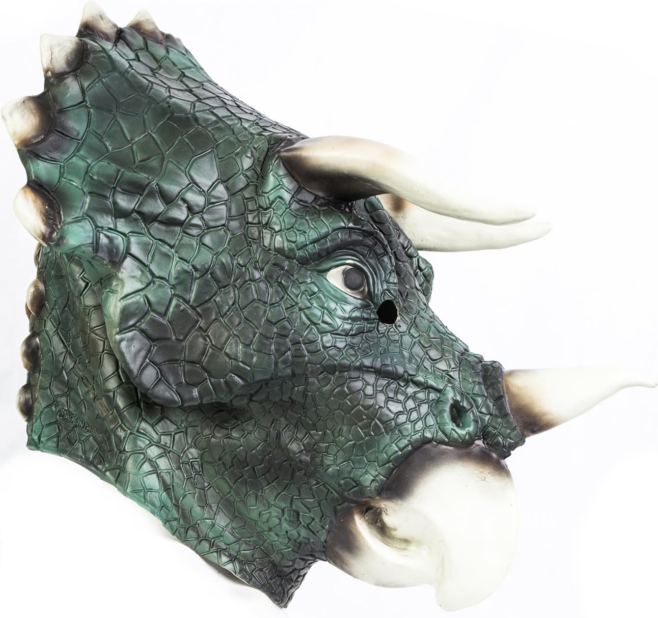 Flying Triceratops Dinosaur Latex Mask Fancy Dress Carnival Adult New