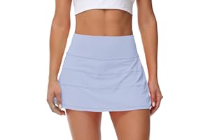 MCEDAR Pleated Tennis Skirt for Women with Pockets Women's High Waisted Athletic Golf Skorts Skirts Running Workout Shorts