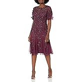 Adrianna Papell Women's Elegant Beaded Midi Dress