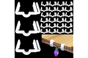 FONUNO Christmas Light Hangers Clips 7/8 inch Fascia Board Clips Hooks Deck Light Clips Holiday Light Clip for Indoor Outdoor Christmas Decoration Roof Gutter Fence in Thickness from 3/4'' to 7/8" (30PCS)