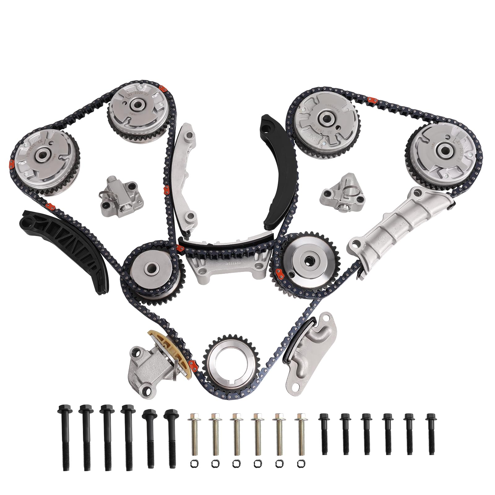 Photo 1 of Engine Timing Chain Kit with VVT Sprocket,for Chevy Impala, Cadillac ATS CTS, GMC Canyon Terrain, Buick Allure Enclave, Pontiac G6 G8, Saab 9-5, Saturn Vue, Suzuki XL-7 More Model, Replace# 9-0753S