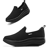 Oude Slip On Sneakers Women Comfortable | Womens Orthopedic Slip On Shoes Traveling | 2 Inch Rocker Bottom
