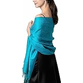 Achillea Two-Tone Vintage Paisley Pashmina Scarf – Lightweight Wrap & Shawl for Dresses, Weddings, Travel, All Seasons