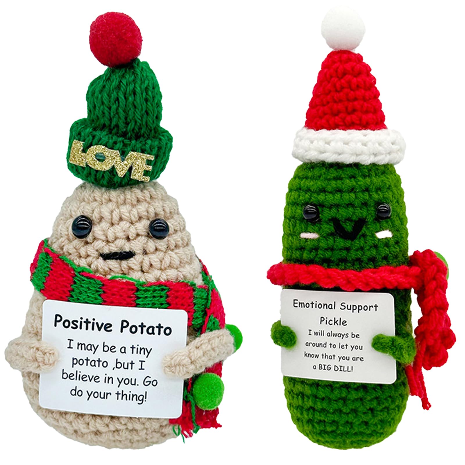 Suny Smiling Emotional Support Pickle Mini Cucumber Positive Potato Cute Potato Soft Emotional Support Gift Christmas for Girlfriend Birthday Gift for Home Office desktop