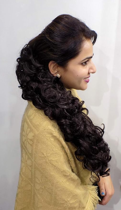 Iyaan V Shape Curly Ponytail Hair Extension Hair Styling