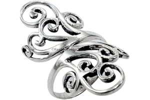 Fancy Ring 925 Sterling Silver Middle Finger Ring Attractive Jewelry for Her Birthday Mother's Day Gift (Size 8)