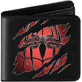 Amutta Spider Wallet for Boys Men, Cool Teen Boys Wallet for Kids Ages 4-5-6-7-8-9-10-11-12-13-14-15-16, Wallets for Teen Boy, Teenage Teenager Gifts for Boy Christmas Birthday Leather