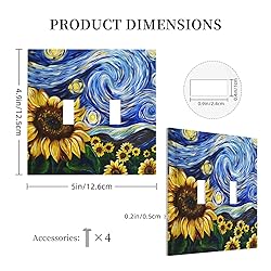 Sghxwp Vintage Abstract Blue Starry Sunflower