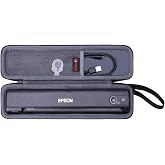 XANAD Hard Case for Epson Workforce ES-50 / ES-60W / DS-70 Document Scanner | for Epson ES-55R / ES-60W / ES-65WR / DS-30 / DS-70 / DS-80W Portable Document Scanner, Rigid Shockproof EVA Shell
