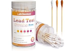 LabBestest Lead Test Kit with 30 Pcs Lead Testing Swabs-Suitable for All Painted Surfaces, Dishes Ceramics Toy Glass Metal-Rapid Test Results in 60 Seconds-Lead Paint Test Kit for Home Use (30 Pcs)