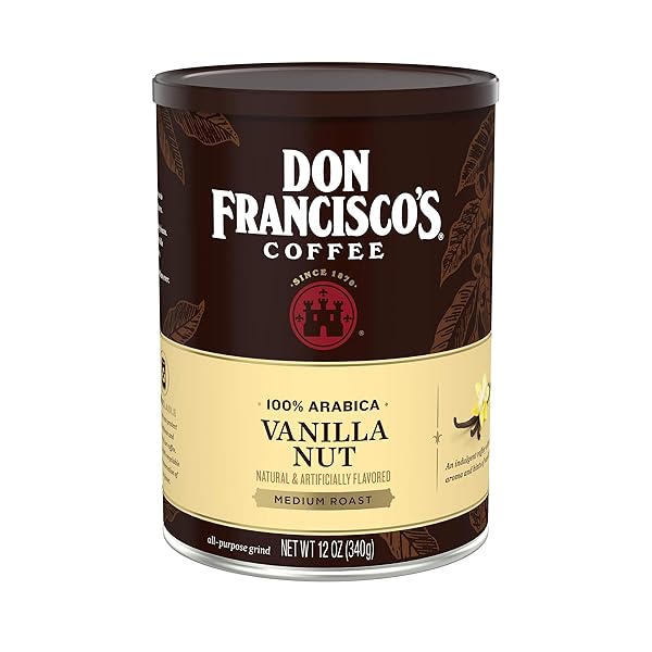 DON FRANCISCO’S VANILLA NUT FLAVORED GROUND COFFEE, 100% ARABICA (12 OUNCE CANS)