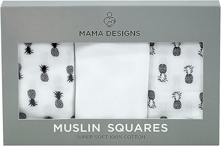 black and white muslin cloths