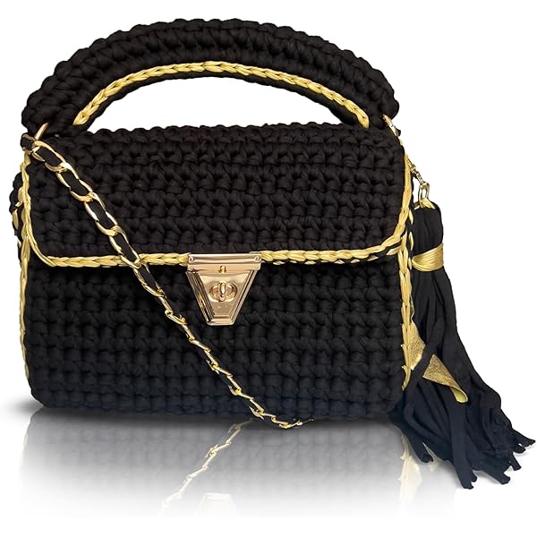 おさる　y.a.r.n. original shoulder bag Maral Hand Knit Chunky Yarn Shoulder Bag For Women, Finger Crochet