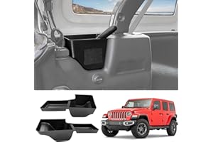 Utiiy Wheel Well Storage Bin Fit for 2018-2023 Jeep Wrangler JL JLU 4XE, Cargo Organizer Tray Trunk Side Storage Box for Wrangler JL 4 Door Accessories(Left+Right, Not fit 2024 Model)
