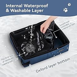 PETSFIT Travel Litter Box for Cats - Removable