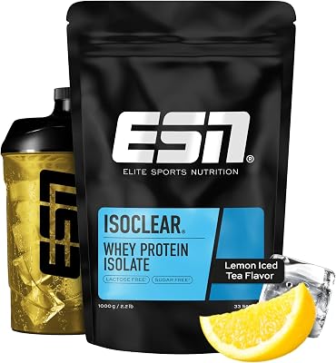 ISOCLEAR Whey Isolate Proteína em Pó, Chá Gelado com Limão, 1000 g