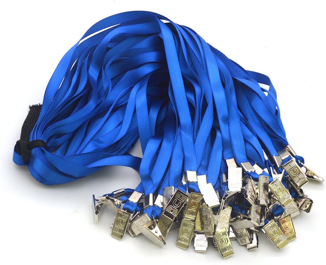 Bird Fiy® 50 Pcs Nylon Cord Lanyard 36-inch Deluxe Neck Lanyard (blue), 50 Pack - Image 5
