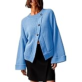 Saodimallsu Womens Cardigan Sweaters 2025 Button Down Long Sleeve Knit Outerwear Oversized Fashion Chunky Open Front Coats