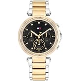 Tommy Hilfiger Womens Casual Watch - Multifunction Stainless Steel Wristwatch - Water Resistant up to 5 ATM/50 Meters - Premium Fashion Timepiece for All Occasions - 38 mm