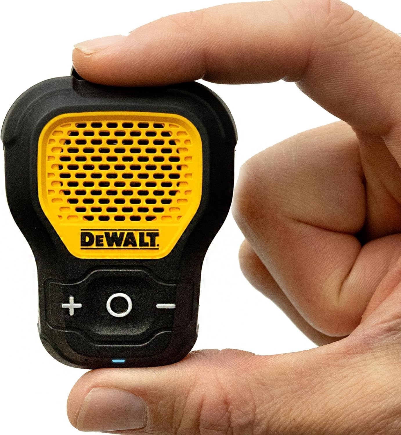 DEWALT Wearable Bluetooth Portable Speaker, Magnetic Clip-On Wireless Bluetooth Speaker, Jobsite Pro Water-Resistant Portable Speaker, Built-in Mic for Hands-Free Music and Calls